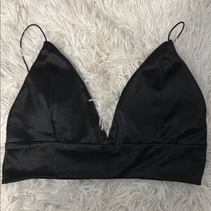 Black Satin Bralette
